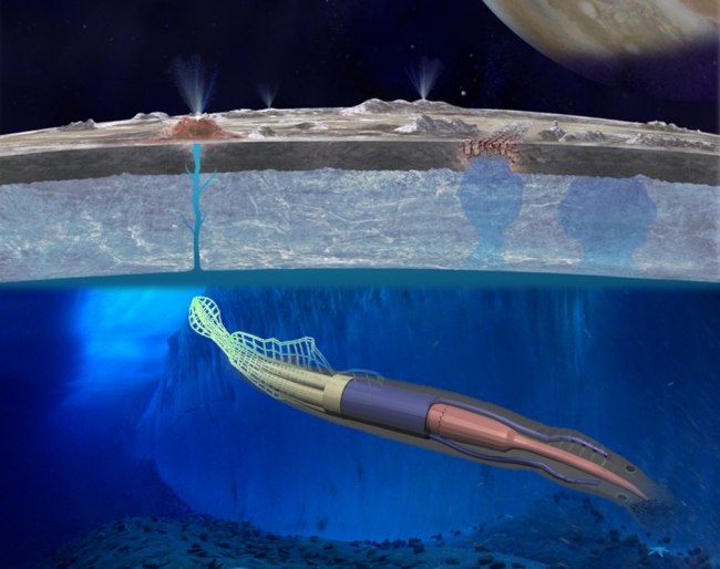 NASA показало концепт мягкого робота для исследования спутника Юпитера
