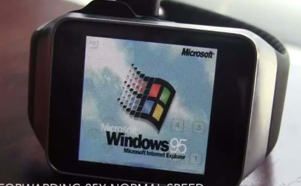 Windows 95 на умных часах Samsung Gear Live